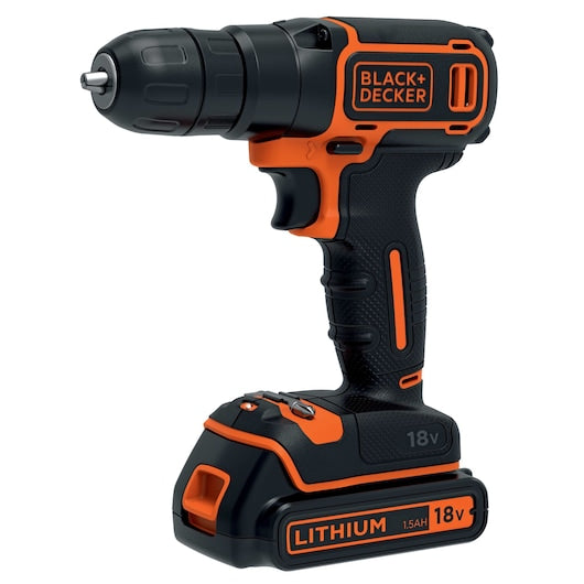 Black&Decker (BDCD18-XK) 18V Drill + 200mA charger + 1 batt