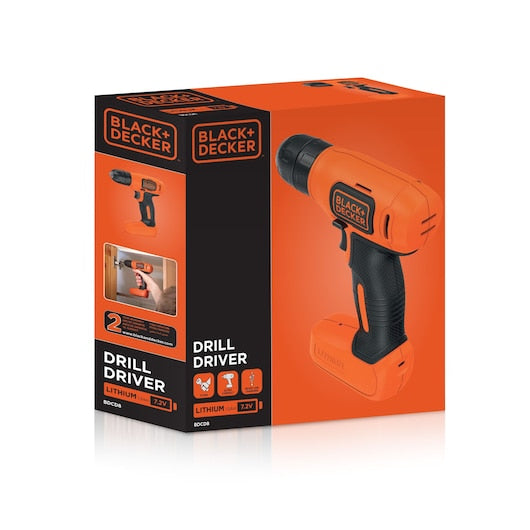 Berbequim de íon de lítio ultracompacta Black&Decker (BDCD8-XK) 7,2 V