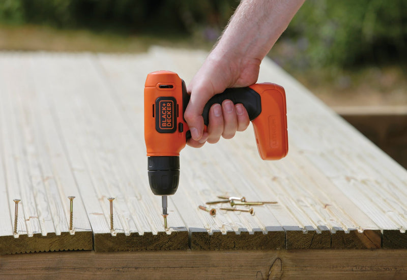 Black&Decker (BDCD8-QW) Ultra-Compact Drill Driver 7.2V 1.5Ah 12Nm, 10mm Chuck with Micro-USB Charger