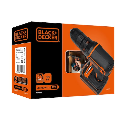 Black&Decker (BDCDC18-XK) 18V Drill Driver + 200mA charger +1 batt