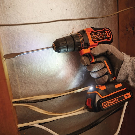 Black&Decker (BDCDD186KB-XK) 18V 2G Drill driver + 400mA charger + 2 batt