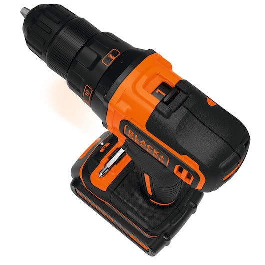 Taladro atornillador Black&Decker (BDCDD186K-QW) de 18 V y 2 G + Cargador de 400 mA + 1 batería + Kitbox