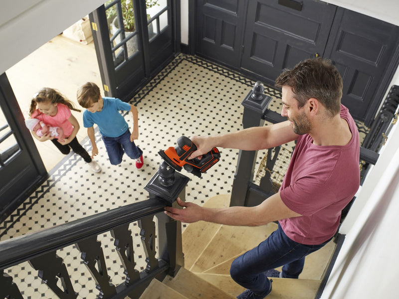 Black&Decker (BDCDS18-QW) 18V 1.5Ah Cordless Mouse® Detail Sander With 1.5Ah Battery, 1 Hour Charger and 5 Accessories