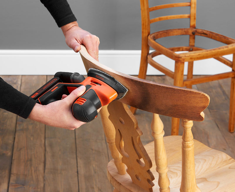 Black&Decker (BDCDS18-QW) 18V 1.5Ah Cordless Mouse® Detail Sander With 1.5Ah Battery, 1 Hour Charger and 5 Accessories