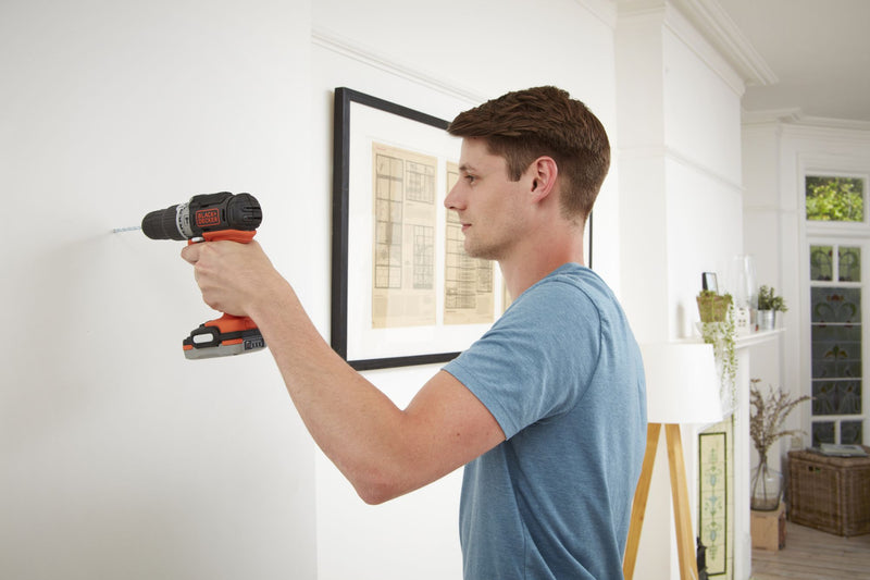 Black&Decker (BDCHD12S1-XJ) 12V 40Nm Hammer Drill, 10mm Chuck with 1 USB 1.5Ah Lithium Battery and USB Cable