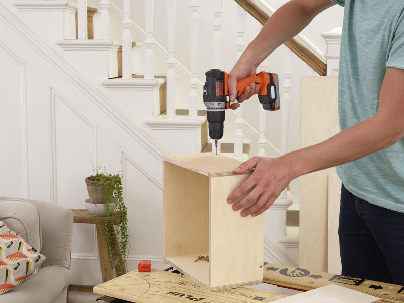 Black&Decker (BDCHD12S1-XJ) 12V 40Nm Hammer Drill, 10mm Chuck with 1 USB 1.5Ah Lithium Battery and USB Cable