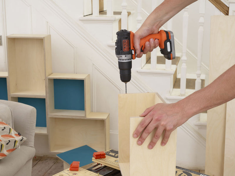 Black&Decker (BDCHD12S1-XJ) 12V 40Nm Hammer Drill, 10mm Chuck with 1 USB 1.5Ah Lithium Battery and USB Cable