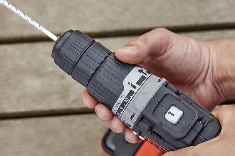 Black&Decker (BDCHD12S1-XJ) 12V 40Nm Hammer Drill, 10mm Chuck with 1 USB 1.5Ah Lithium Battery and USB Cable