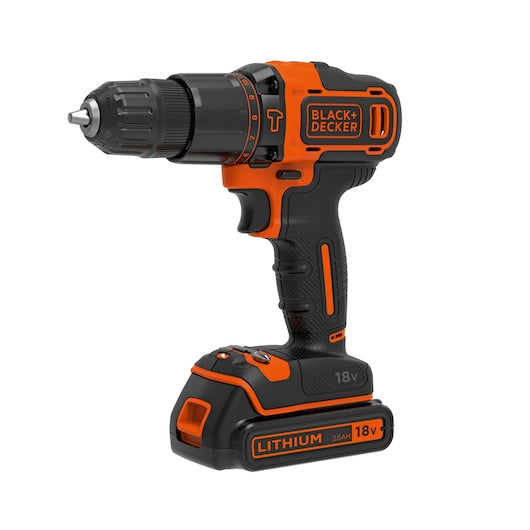 Martelo Black&Decker (BDCHD18K1B2-QW) 18V 2G + carregador 1A + 2 baterias + caixa de ferramentas