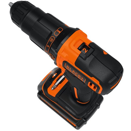 Martelo Black&Decker (BDCHD18KB2-QW) 18V 2G + carregador de 400mA + 2 baterias + caixa de ferramentas