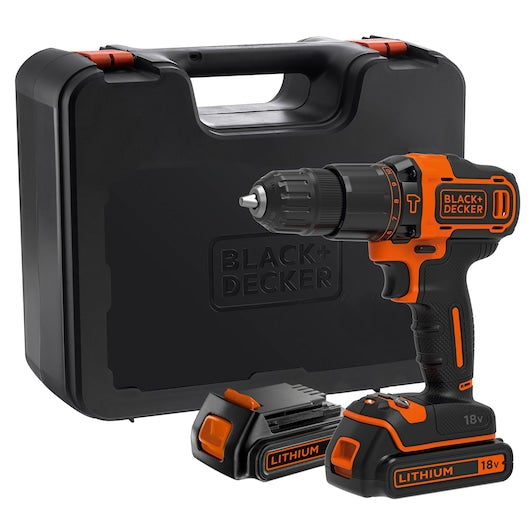 Martelo Black&Decker (BDCHD18KB2-QW) 18V 2G + carregador de 400mA + 2 baterias + caixa de ferramentas