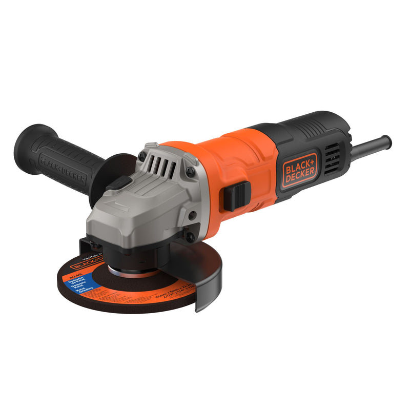 Black&Decker (BEG010-QS) Mini Grinder 710W 115mm with restart protection and 2-position side handle