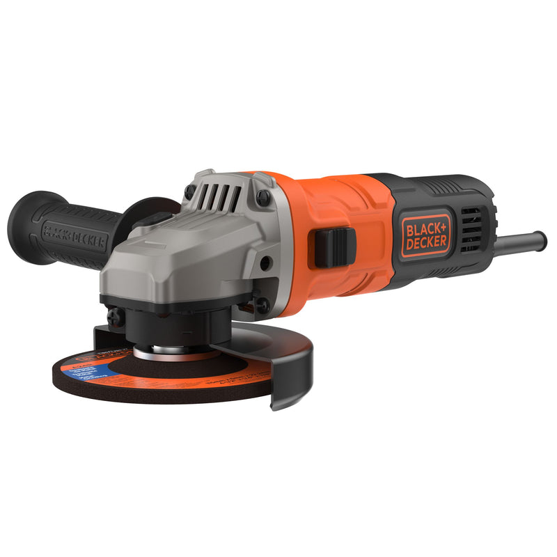 Black&Decker (BEG010-QS) Mini Grinder 710W 115mm with restart protection and 2-position side handle