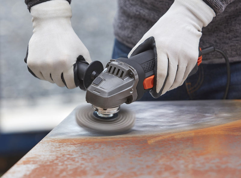 Black&Decker (BEG220-QS) Mini Grinder 900W 125mm with restart protection and 3-position side handle