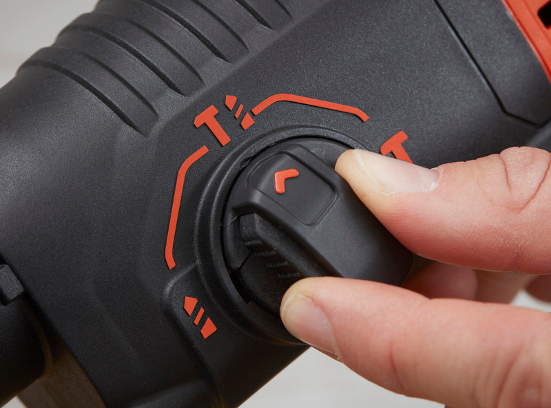 Black&Decker (BEHS01K-QS) 650W SDS-Plus Hammer, 3 Modes, 13mm Wrench, 2 SDS-Plus Drill Bits, Side Handle, and Carrying Case