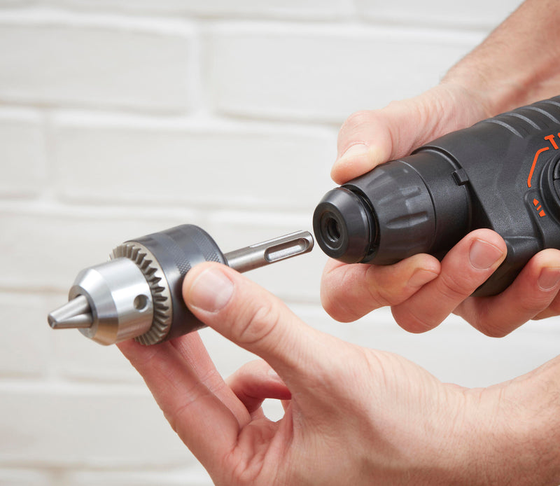 Black&Decker (BEHS01K-QS) 650W SDS-Plus Hammer, 3 Modes, 13mm Wrench, 2 SDS-Plus Drill Bits, Side Handle, and Carrying Case