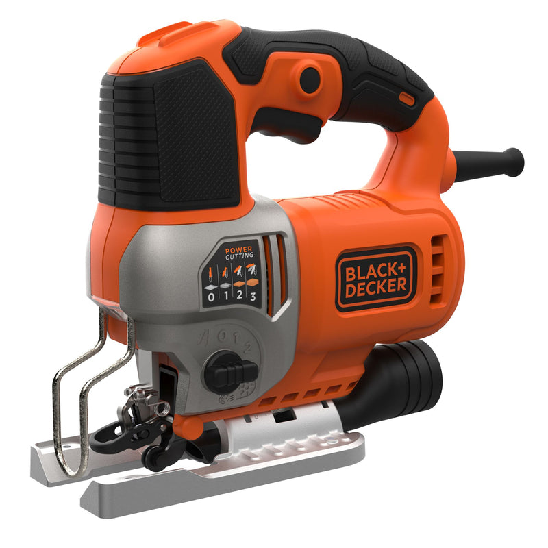 Black&Decker (BES610K-QS) 650W Pendulum Jigsaw, Variable Speed, 45°/45° Bevel, 19mm Stroke, 2 Blades and Case