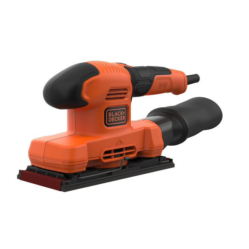 Black&Decker (BEW220-QS) 150W 1/3 Orbital Sander, 14,000 rpm speed, 2mm orbit, 230 x 92mm sheet with 1 sanding sheet