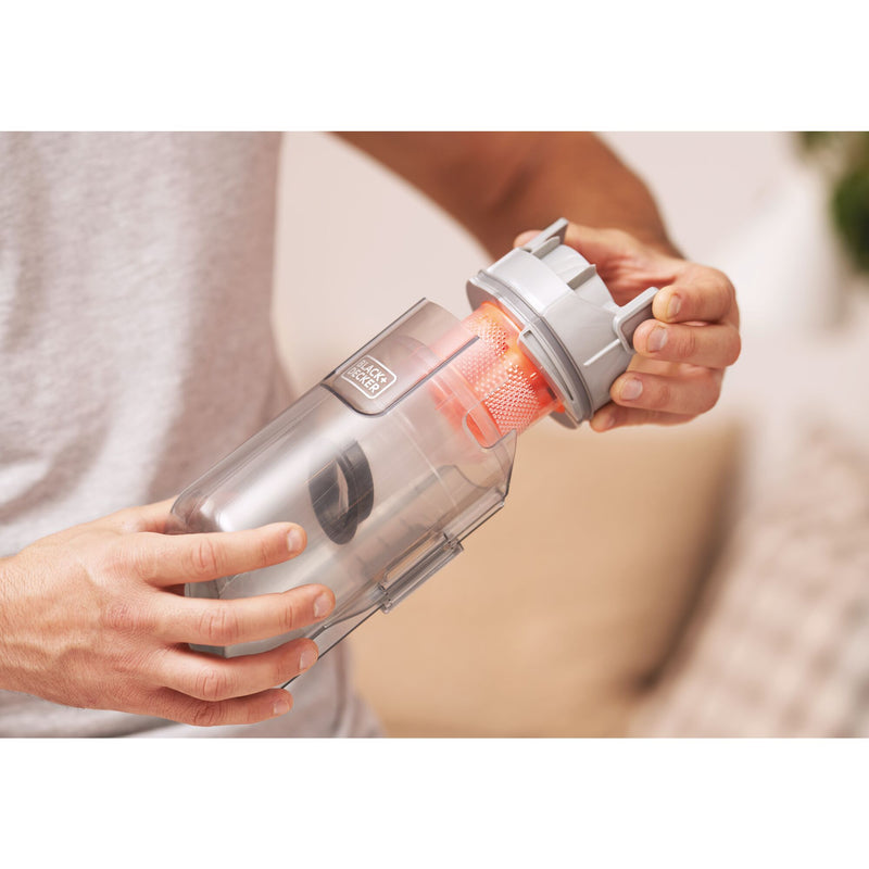 Black&Decker (BHFEA515J-QW) 2-in-1 18V 1.5Ah Lithium-ion stick vacuum cleaner. 2 speeds, 33-minute runtime, and 500ml tank.