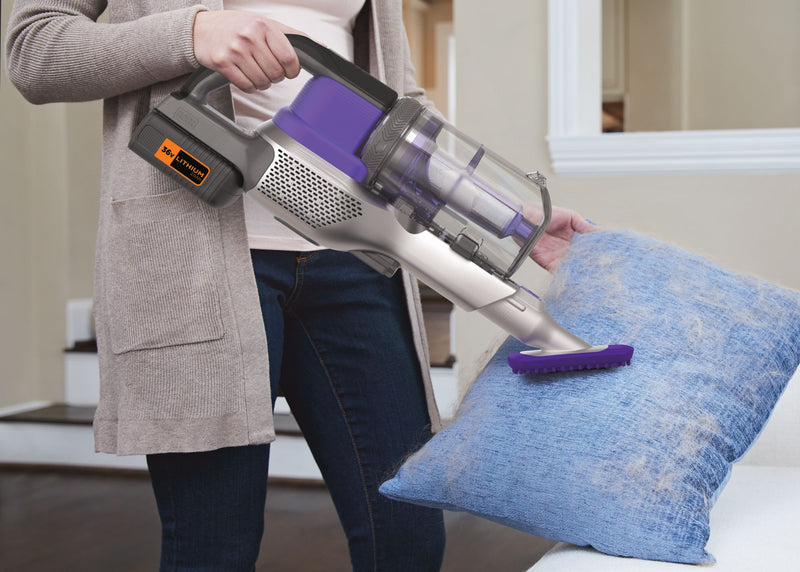 Black&Decker (BHFEV362DP-QW) POWER SERIES EXTREME 4-in-1 pet vacuum cleaner with 36V 2Ah lithium external battery.