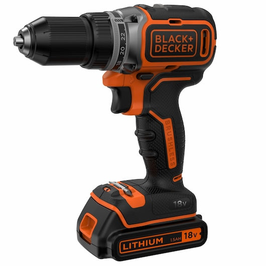 Berbequim/Aparafusadora sem fio Black&Decker (BL186K-QW) 18V com motor sem escova e 2 velocidades