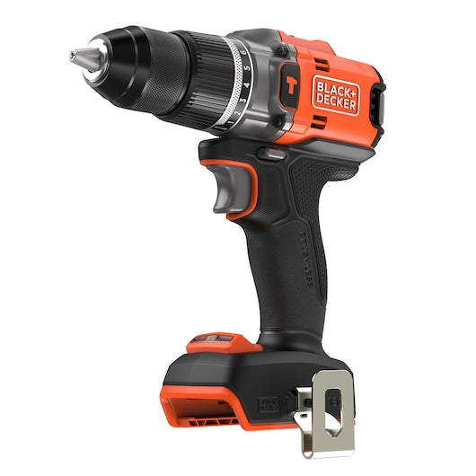Kit combinado Black&amp;Decker (BCK24D1M1SB-QW) sem escovas: Berbequim de impacto sem escovas de 18 V + Rebarbadora sem escovas de 18 V de 115 mm (com baterias de 2 Ah e 4 Ah, carregador de 1 A e bolsa de transporte)