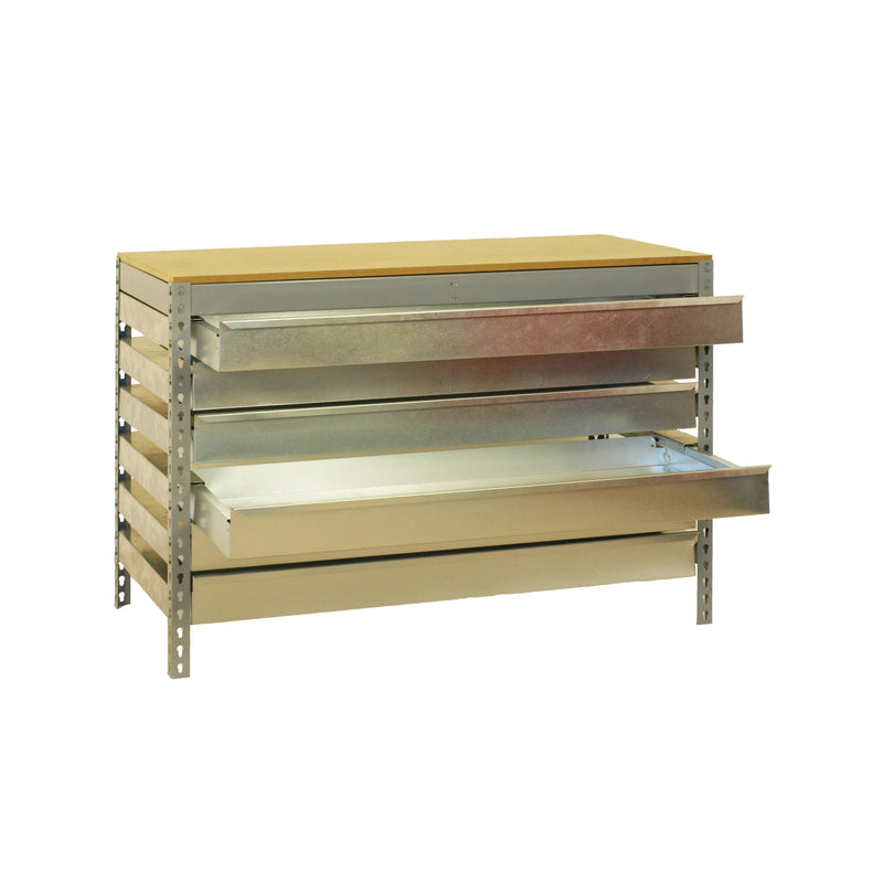 Workbench Simonwork BT5 Box6 1500 Grey/Wood - (842x1510x760)