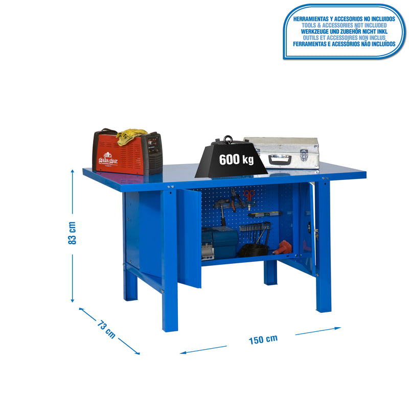 Workbench Simonwork BT6L Metal Cabinet 1500 Blue - (830x1500x730)