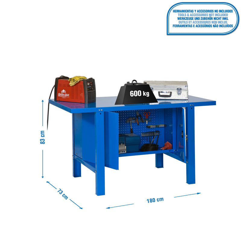 Workbench Simonwork BT6L Metal Cabinet 1800 Blue - (830x1800x730)