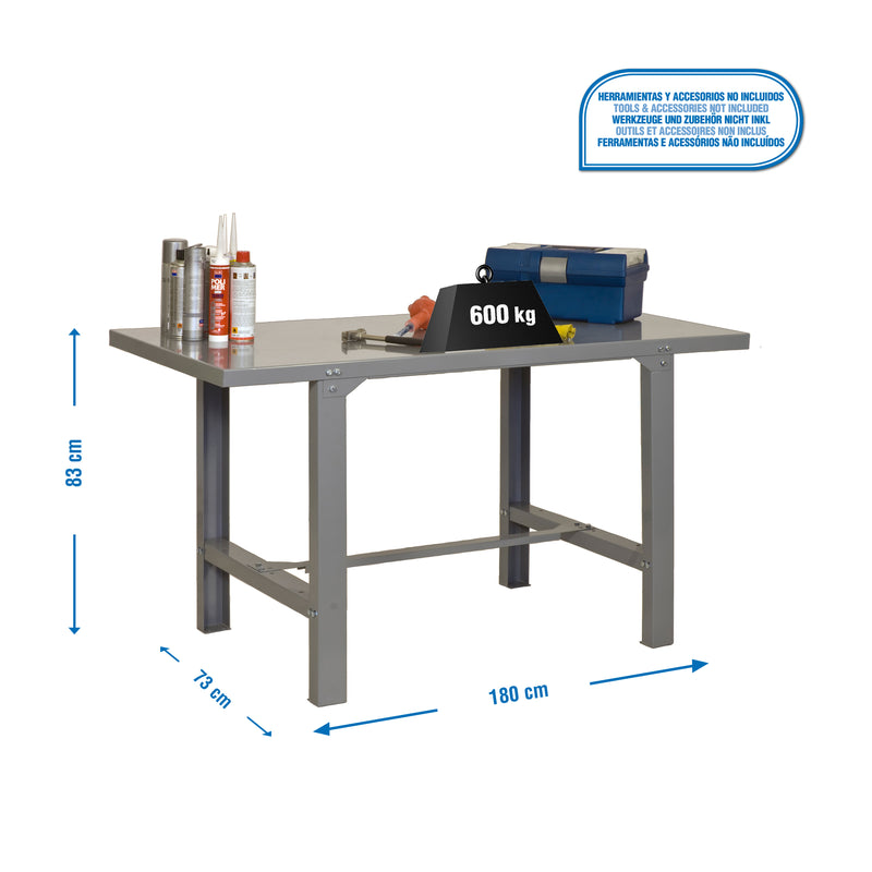 Workbench Simonwork BT6L Metal 1800 Gray - (830x1800x730)