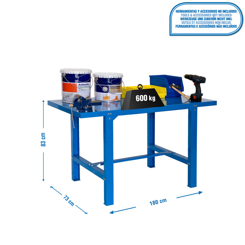 Workbench Simonwork BT6L Metal 1800 Blue - (830x1800x730)