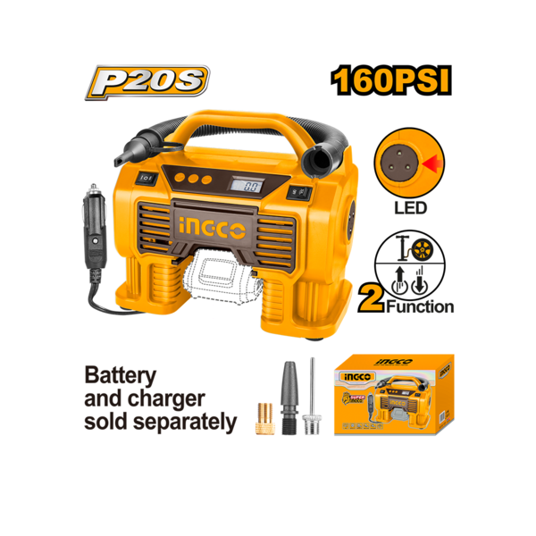 INGCO (CACLI2002) Compressor Automático Híbrido 20V