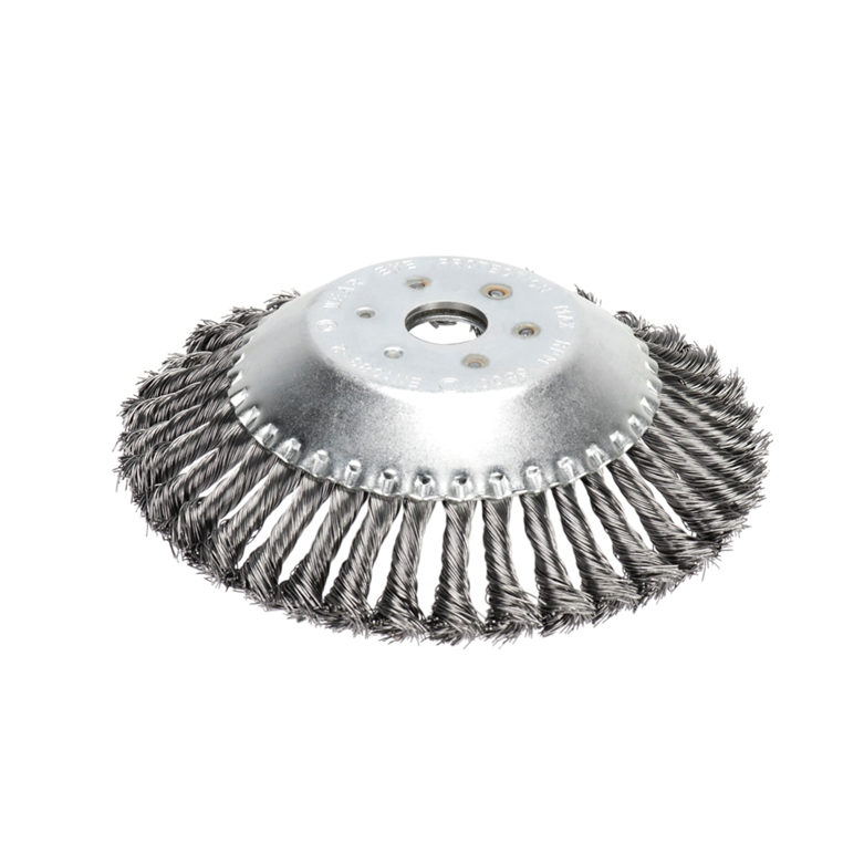 Escova de aço entrançada com furo cónico (CAFC-R) - 200x25,4 mm