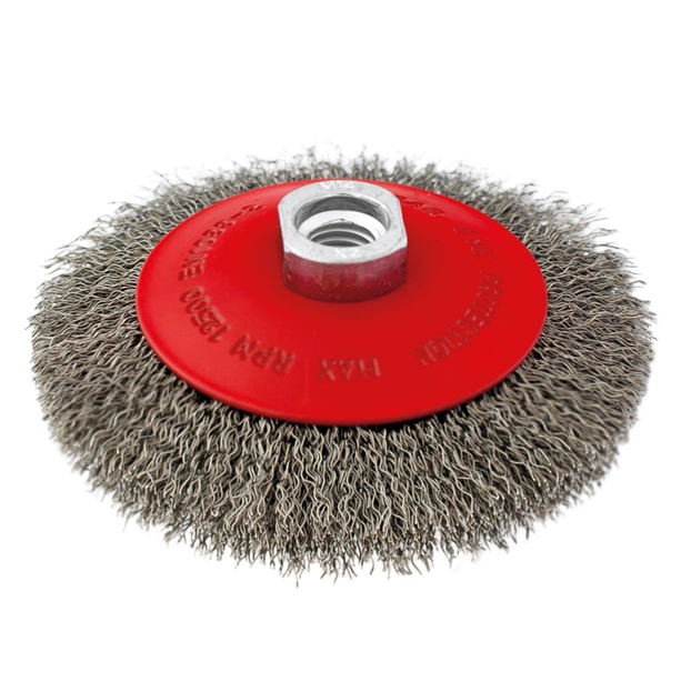 Stainless Steel Bevel Brush with Thread (CARN-OI) - M14x115mm