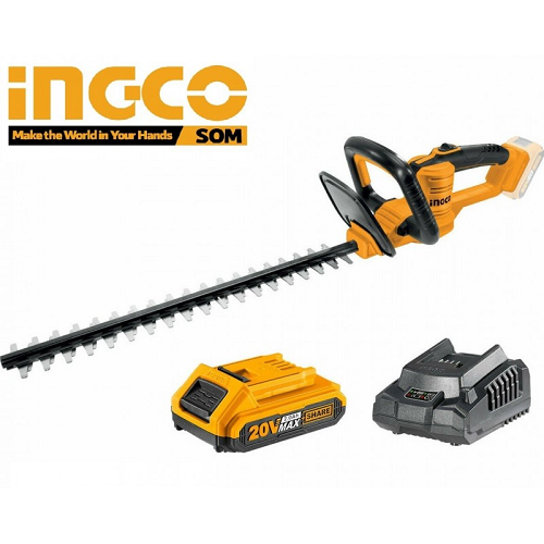 INGCO (CHTLI20461) Cordless Hedge Trimmer – 460mm Blade 20V  lithium 2 Batteries 2.0Ah