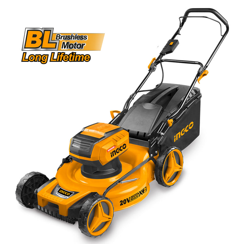 Cortacésped INGCO (LMLI20182) 40V sin escobillas + 2 baterías 5A + doble CA