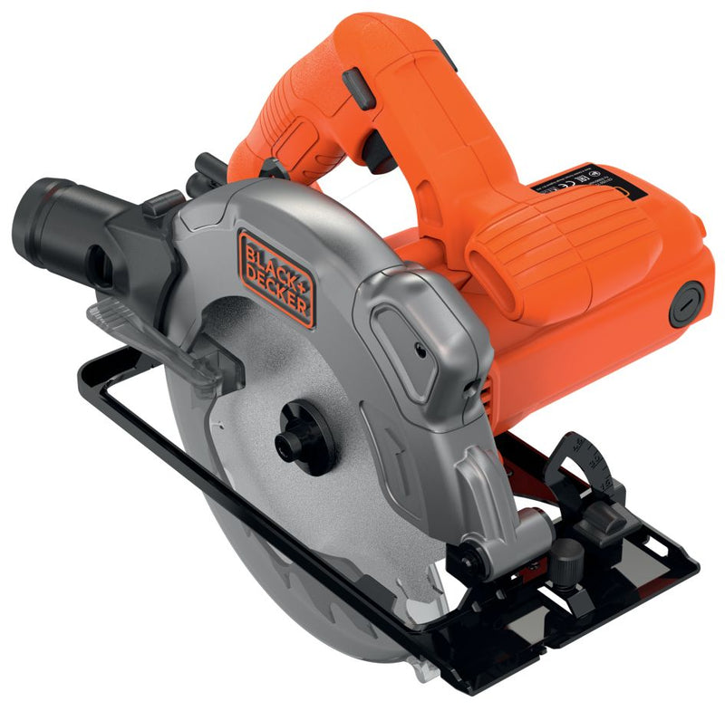 Black&Decker (CS1250L-QS) 1,250W 190mm Circular Saw, 0-45° Bevel. Includes laser guide, one 190mm TCT blade, and side guide.