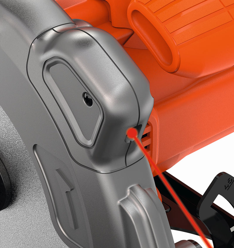 Black&Decker (CS1250L-QS) 1,250W 190mm Circular Saw, 0-45° Bevel. Includes laser guide, one 190mm TCT blade, and side guide.