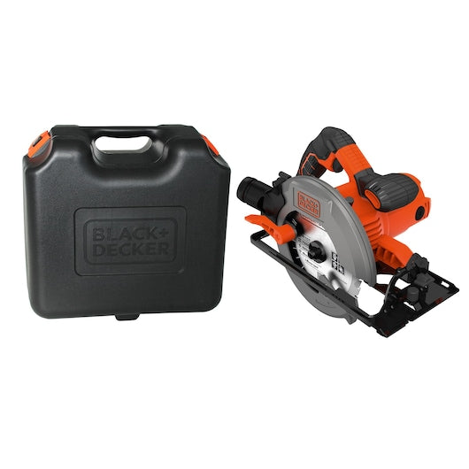 Serra circular Black&Decker (CS1550K-QS) de 1500 W e 66 mm com estojo de ferramentas.