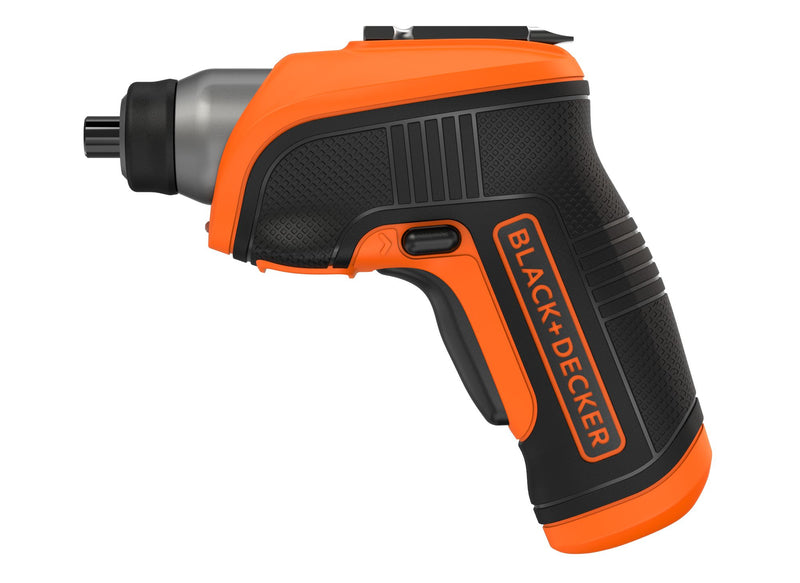 Black&Decker (CS3652LC-QW) 3.6V 1.5Ah 5.5Nm screwdriver. Includes angle head, 1 screwdriver bit, and charger.