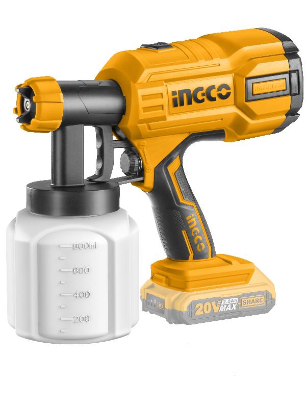 INGCO (CSGLI2001) 20V Cordless Paint Sprayer (600ml/min)