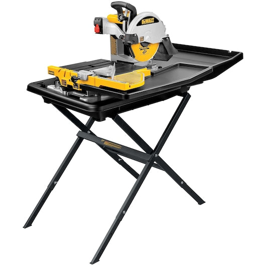 Serra de azulejo Dewalt (D24000S-QS) com mesa deslizante e suporte de pernas (250 mm)