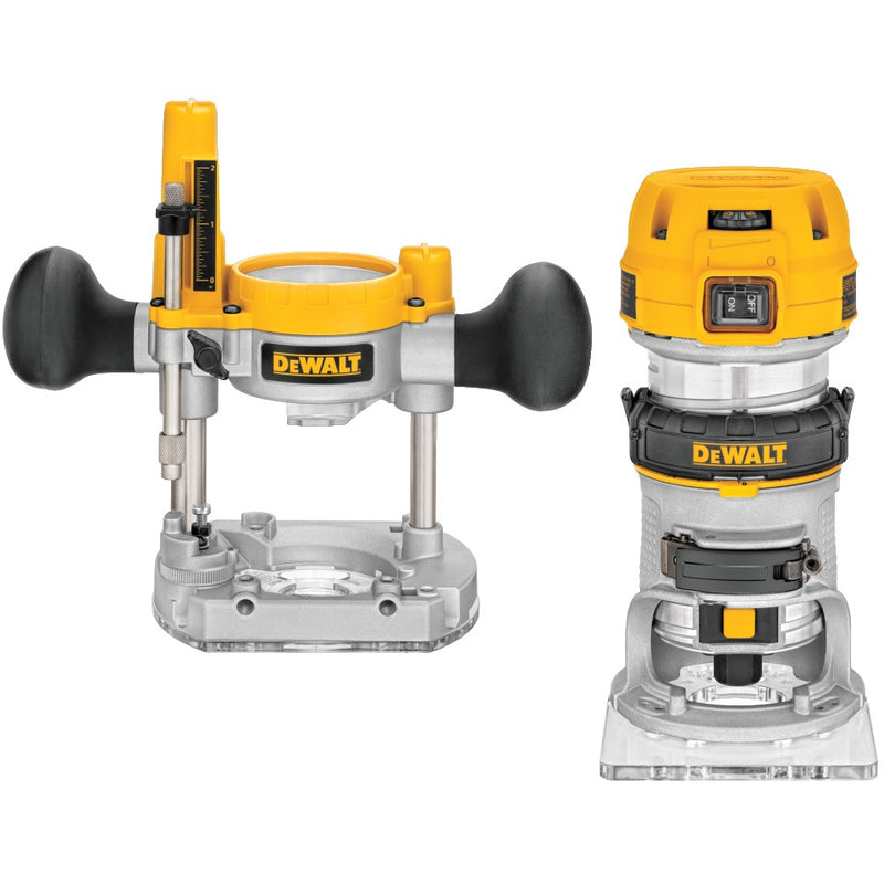 Dewalt (D26204K-QS) 900W 8mm 1/4" Plunge and Fixed Base