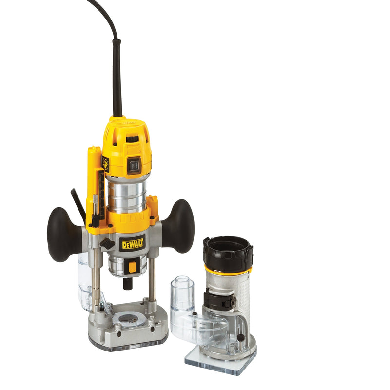 Dewalt (D26204K-QS) 900W 8mm 1/4" Plunge and Fixed Base