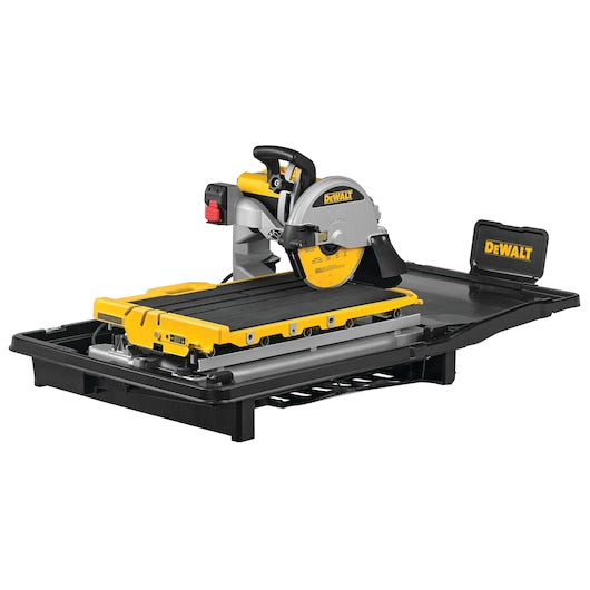 Serra para azulejos Dewalt (D36000-QS) de 1600 W com mesa deslizante de grande capacidade e 250 mm.