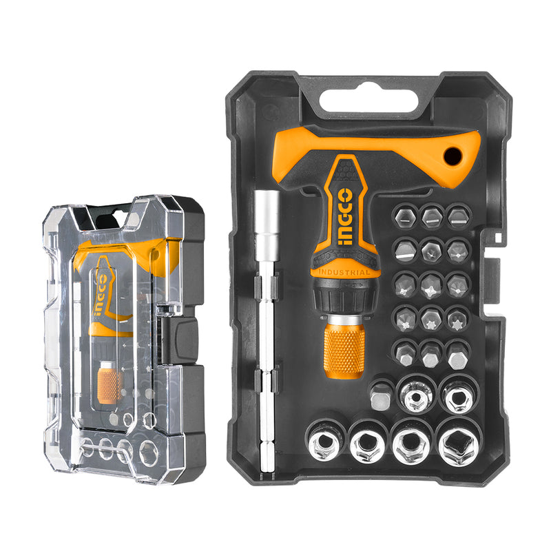 INGCO (HKSDB0188) 24-Piece Multi-Purpose Ratchet Wrench Set In A Box