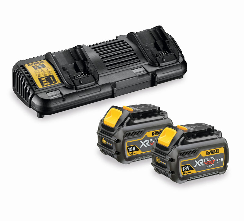 Dewalt (DCB132T2-QW) 54V XR FLEXVOLT 6Ah Kit de iniciação de bateria dupla (2 baterias com carregador)
