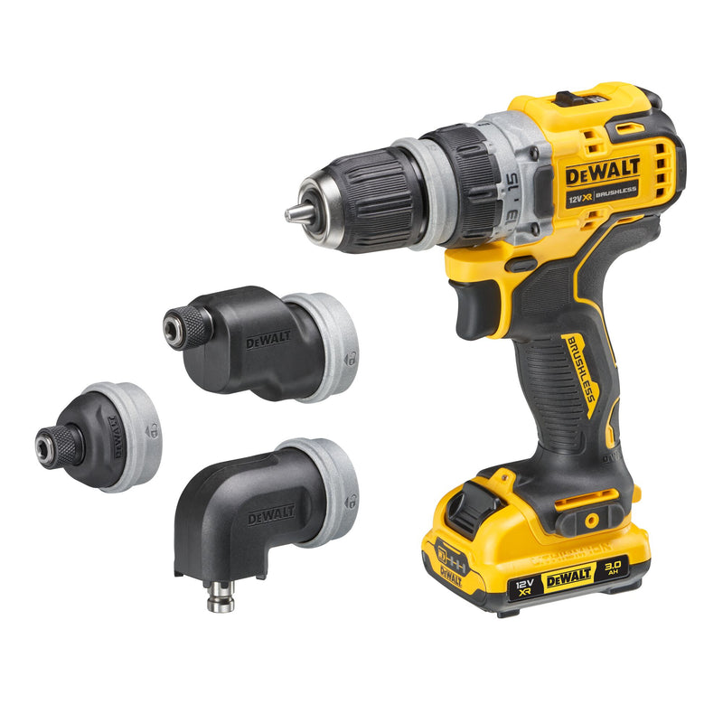 Berbequim/Aparafusador Dewalt (DCD703L2T-QW) 12V XR sem escovas com 4 pontas - 2 baterias de 3Ah