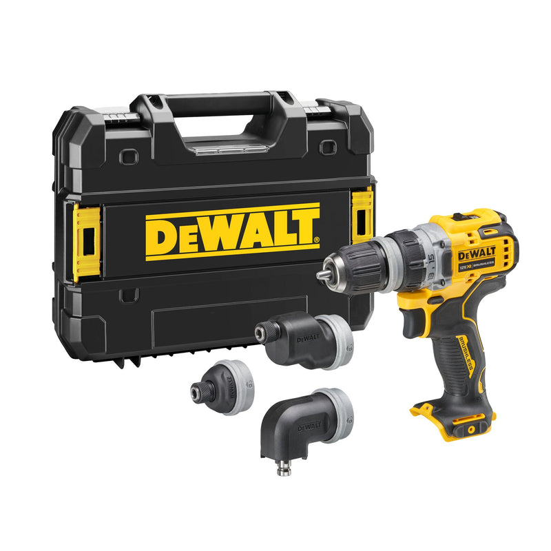 Dewalt (DCD703NT-XJ) 12V XR sem escovas com 4 berbequins multi-cabeças (apenas ferramenta)
