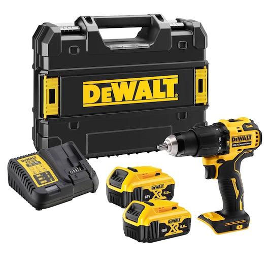 Dewalt (DCD709P2T-QW) 18V XR® Compact Brushless Hammer Drill Driver - 2 x 5Ah